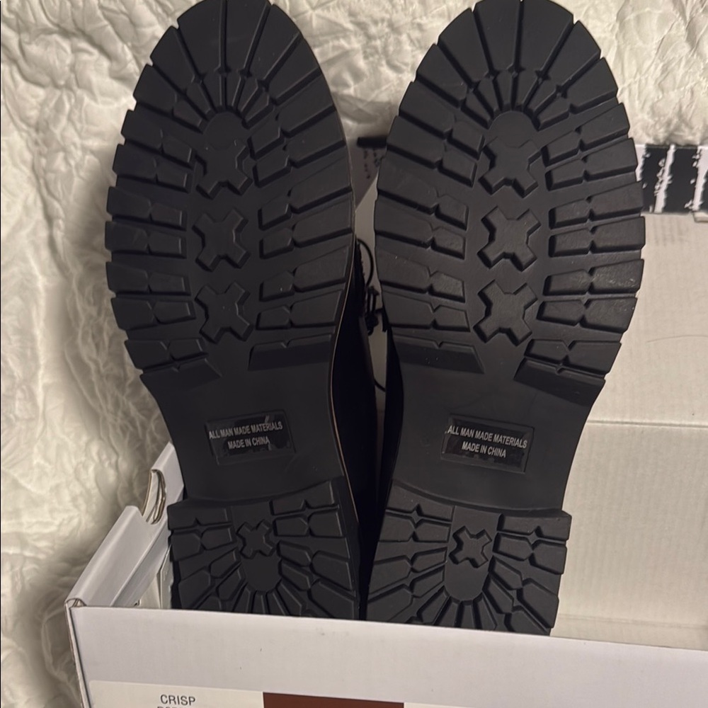 Dolce Vita Black Lug Sole Loafers - Picture 2 of 3